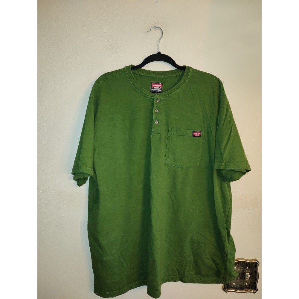 Wrangler Workwear Men's Nice Green Shirt Size 2XL/2XG ( 50-52 )
